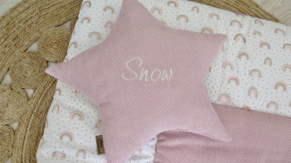 Sternenkissen Waffel bebe dusty pink