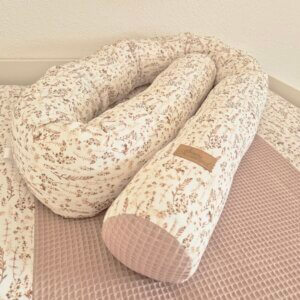 Bettschlange Leaves dunkles beige