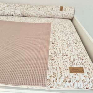 Wickelauflagenbezug 44 Wickelauflagenbezug Leaves dunkles beige