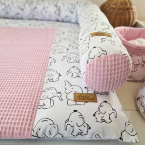 Wickelauflagenbezug Elefant rosa