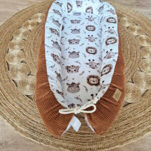 Schlafen 14 Babynest Lion Cord kamel