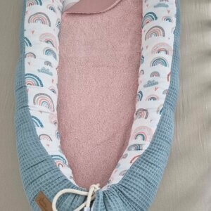 Schlafen 17 Spuckeinlage Babynestchen dusty pink
